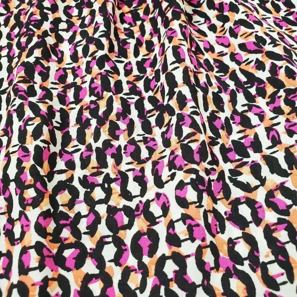 KIM ROGERS light weight geo dot pink top blouse size L - Picture 8 of 11
